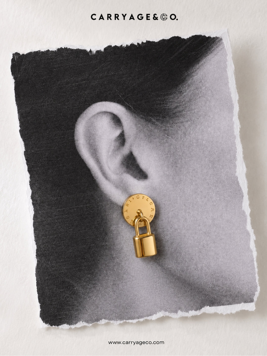 Lock & Coin Drop Earrings