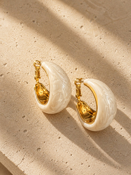 Chrome Hoops 18k Gold Plated Earrings