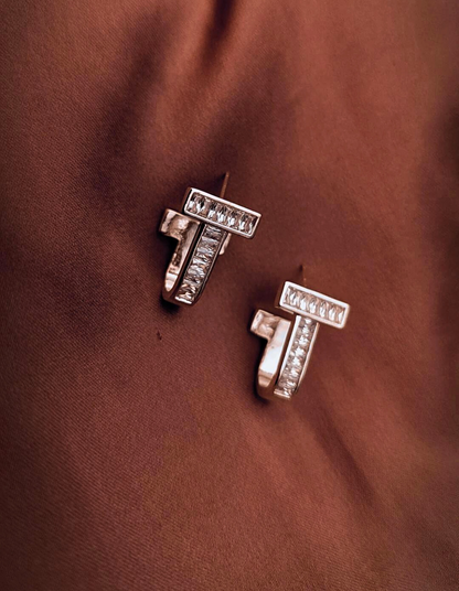 Nail Stone Silver Studs