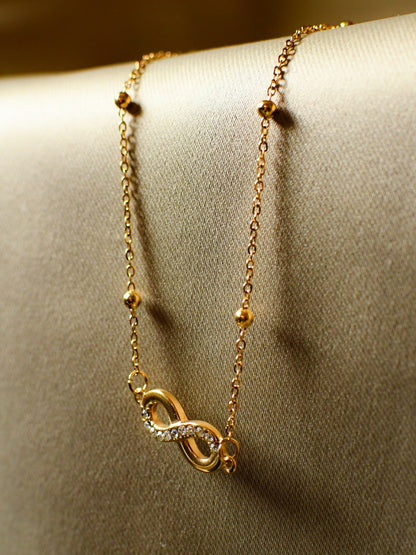 Infinity Studded Chain – Anti-Tarnish Gold Finish
