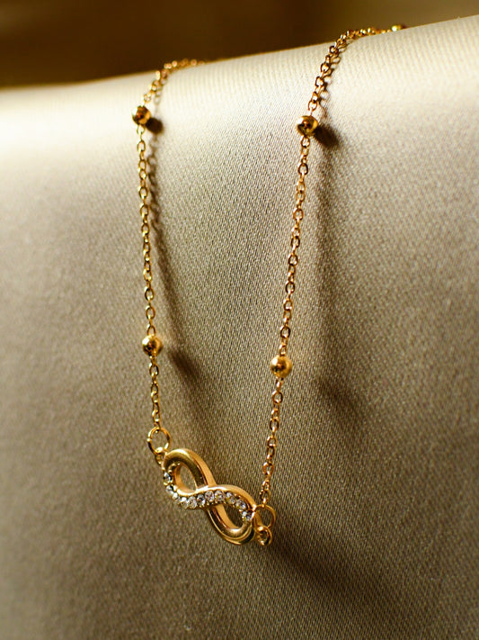 Infinity Studded Chain – Anti-Tarnish Gold Finish