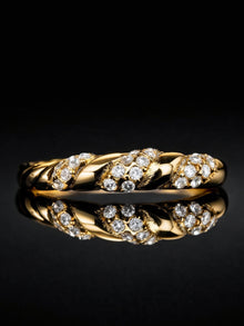 18K Gold Nano Donut Ring – CZ Pave Anti Tarnish Stainless Steel Ring