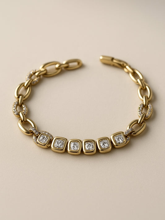 Quad Studded Clasp design Bracelet