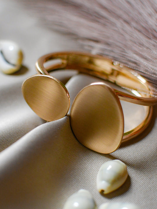 Modern Sculptural Cuff – 18K Gold Plated Statement Bracelet