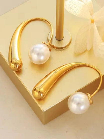 Gold Pearl Stud Earrings – Dainty Everyday Minimal Jewelry