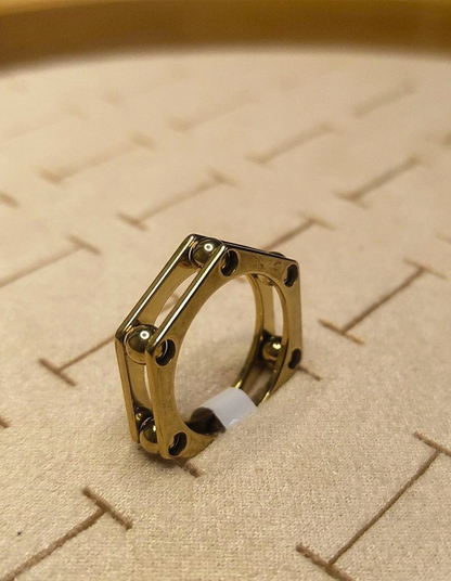 Hexagon Bead Statement Ring