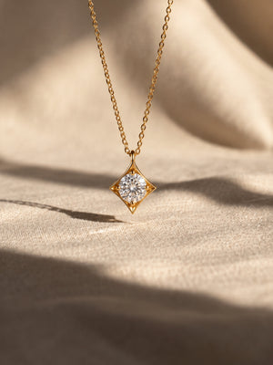 Stellina Crystal Solitaire Pendant Necklace