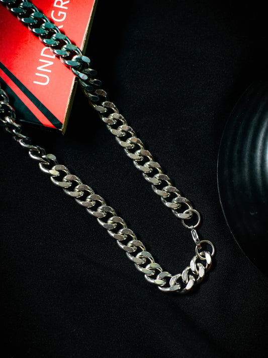 Chunky Silver Statement Chain 13mm – Luxe Stainless Steel Necklace for Men