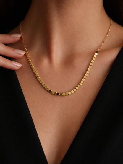 Quad Beads Chain Necklace – 18K Gold Plated Anti-Tarnish Neckpiece