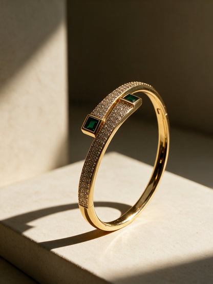 Emerald CZ Pave Bracelet