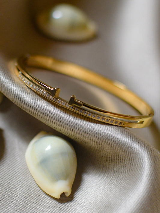 Elegant Gold CZ Bracelet – Anti-Tarnish, Small Wrist Fit