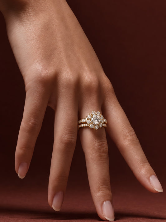 18K Rose Gold Plated Solitaire CZ Statement Ring | Anti Tarnish