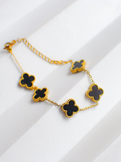 Black Clover Chain Bracelet