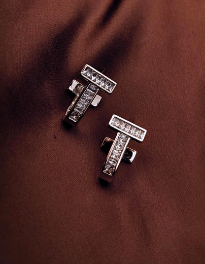 Nail Stone Silver Studs