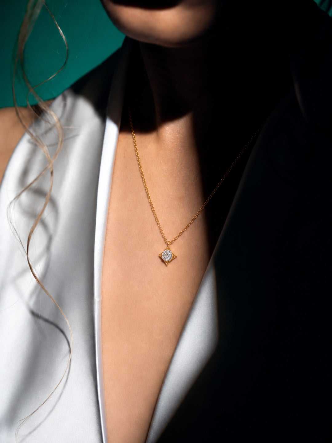 Stellina Crystal Solitaire Pendant Necklace, product view