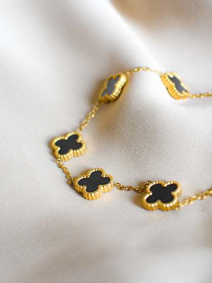 Black Clover Chain Bracelet