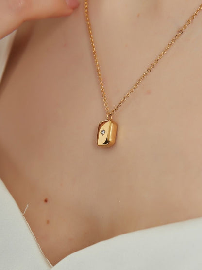 18K Gold Star Bar Pendant Necklace | Anti Tarnish Everyday Chain