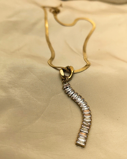 Studded Stone Pendant Chain