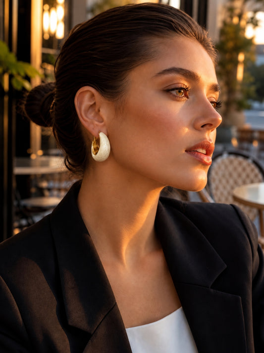 Chrome Hoops 18k Gold Plated Earrings