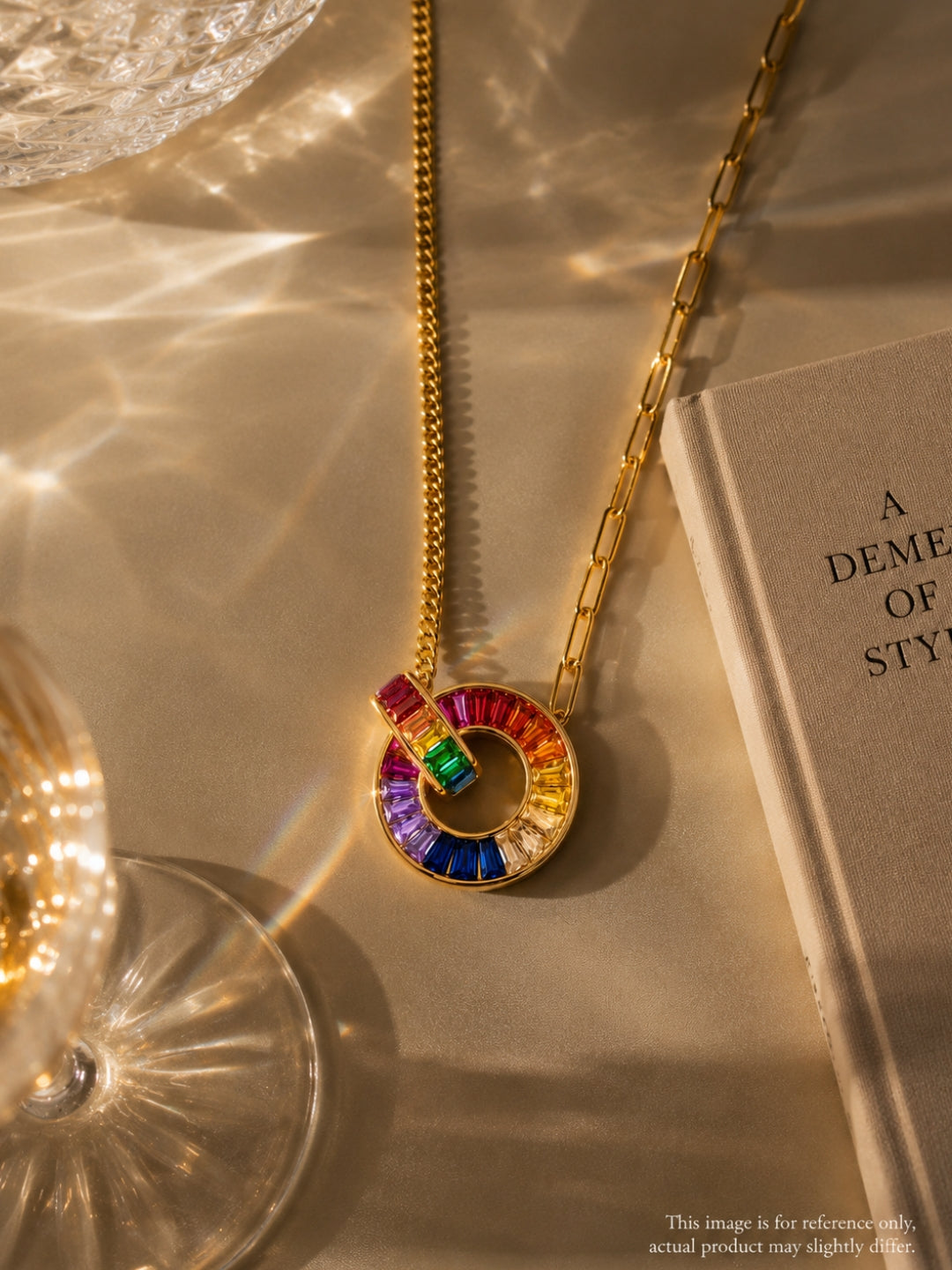 Caleidoscopio Rainbow Interlocking Necklace & Earring Set, 18K Gold-Plated