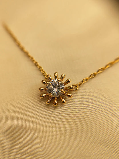 Soleil Radiant Sun Necklace – Rose Gold Plated | Waterproof & Hypoallergenic