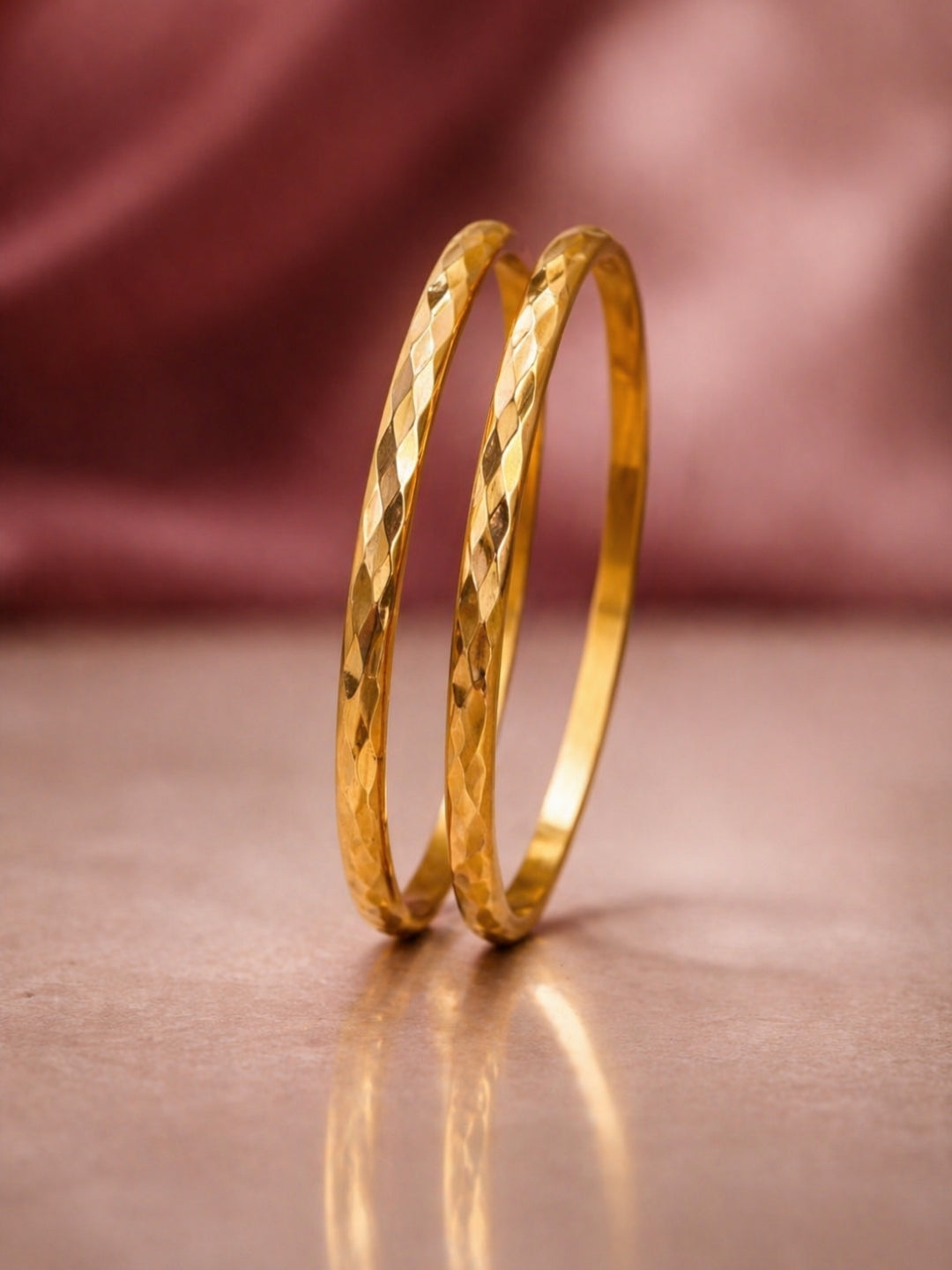 Infinity 3D Gold Plated Anti-Tarnish Stackable Bangles for Women