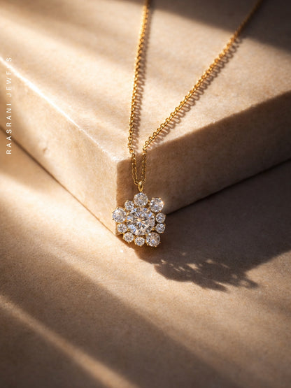 Studded Heart Pendant Necklace | 18K Gold Plated Everyday Chain