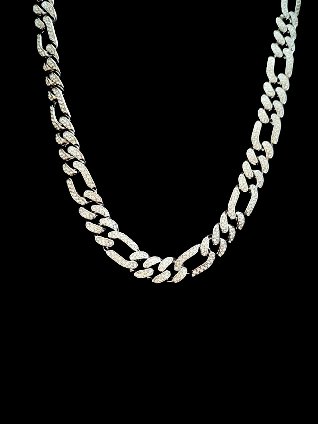 Iced Out Double-line Studded Designer Cuban Chain