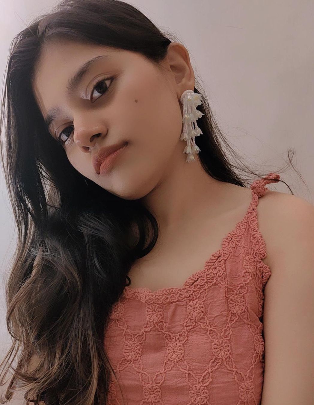 Tulip Pearl Drop Earrings | Handmade Floral Statement | Lightweight Party Wear