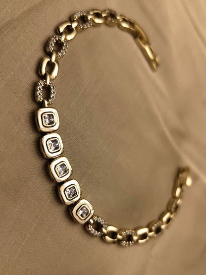 Quad Studded Clasp design Bracelet