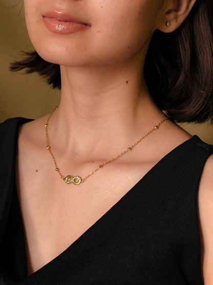 Infinity Studded Chain – Anti-Tarnish Gold Finish