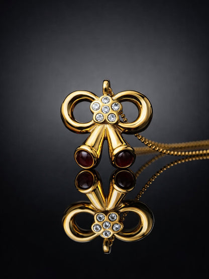 Bow Pearl Gold Necklace | Anti-Tarnish Everyday Chain