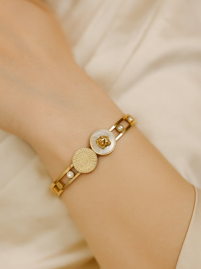 Brand Inspired Stone & MOP Bracelet