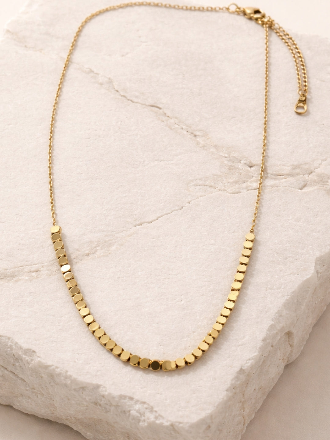Quad Beads Chain Necklace – 18K Gold Plated Anti-Tarnish Neckpiece