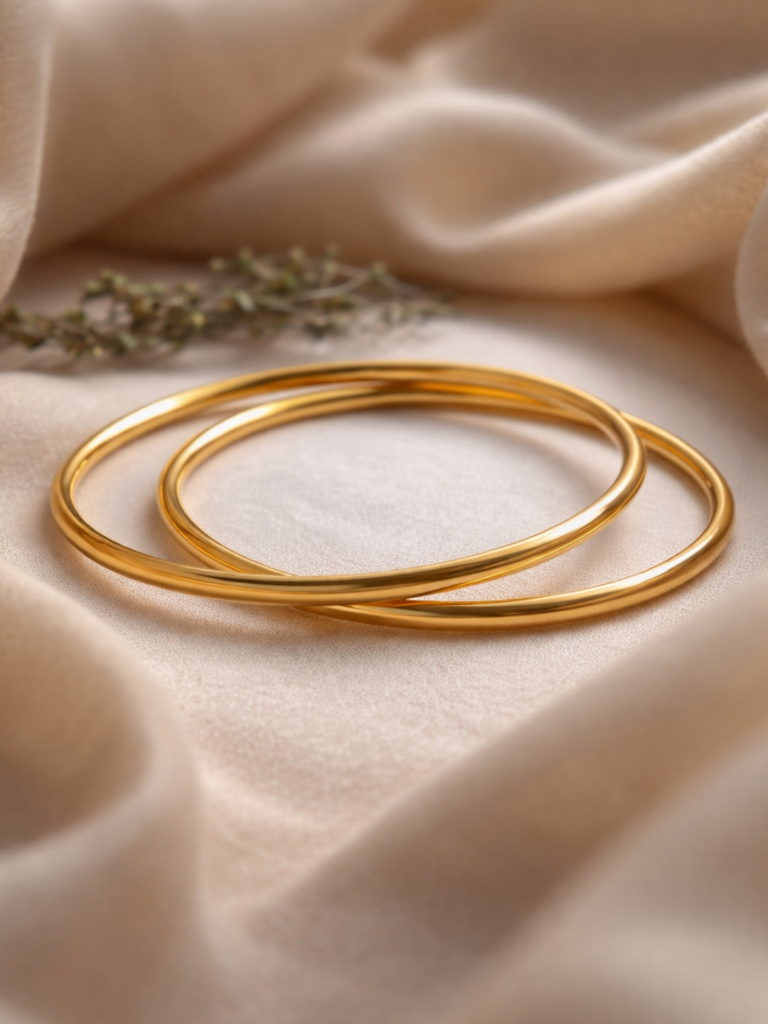 Minimal Gold Plated Thin Bangles Set – Stackable Everyday Bangles