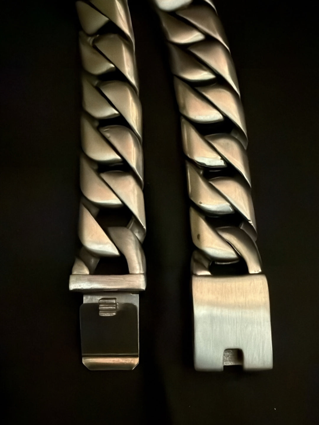 Matte Silver Chunky Cuban Bracelet for Men | Stainless Steel Rhodium