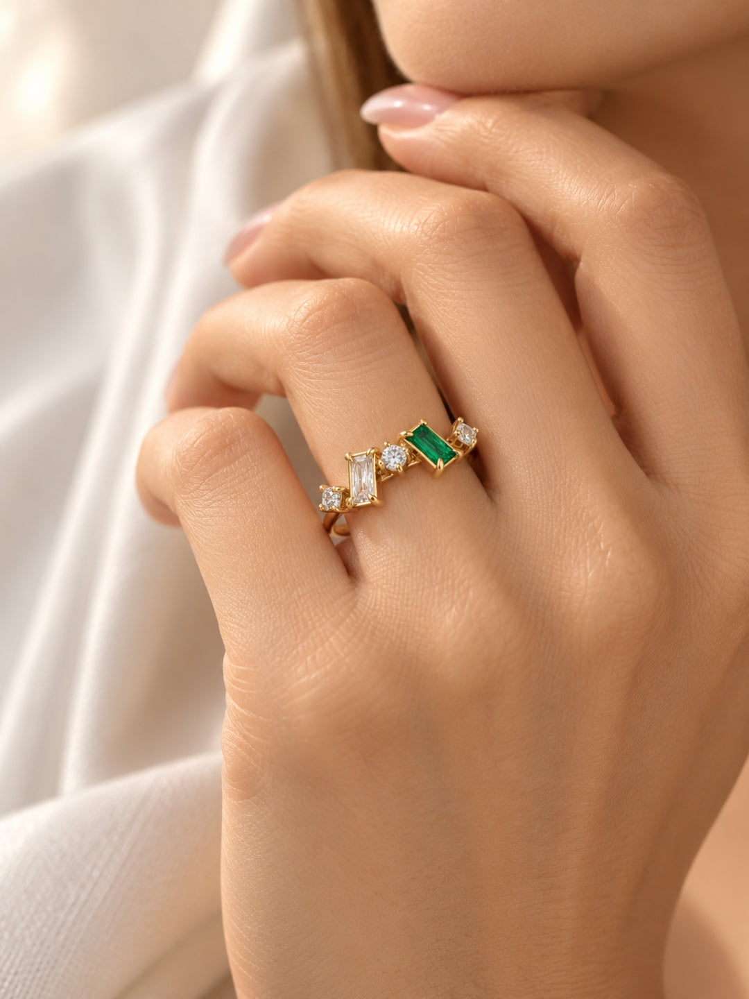 Cascata Crystal Cluster Ring