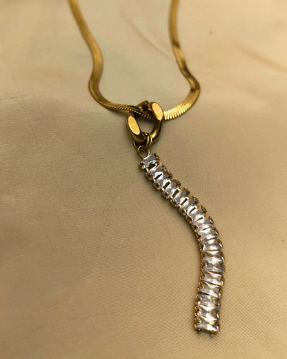 Studded Stone Pendant Chain
