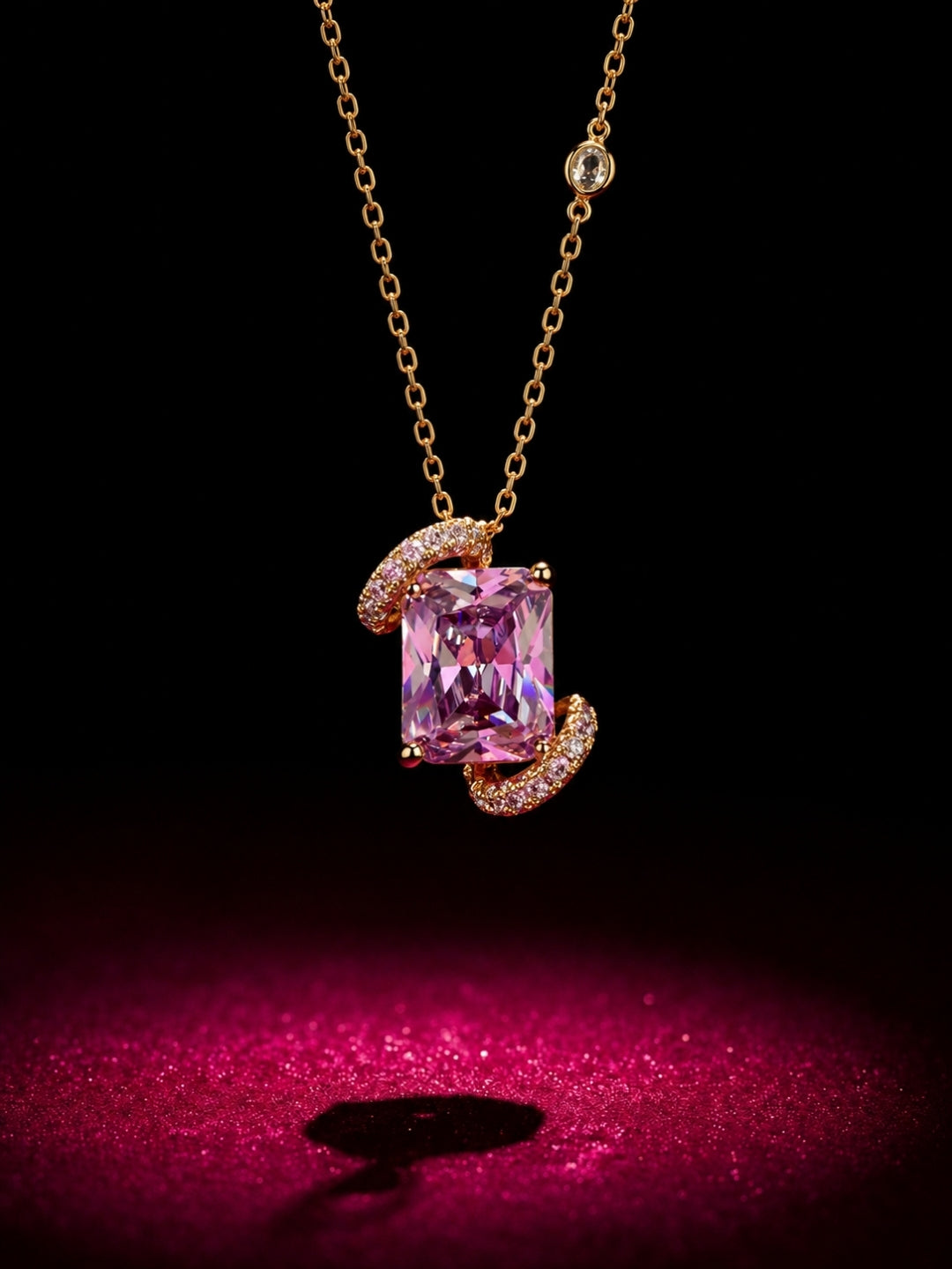 Amelie Amethyst Crystal Pendant Set — 18K Gold Plated