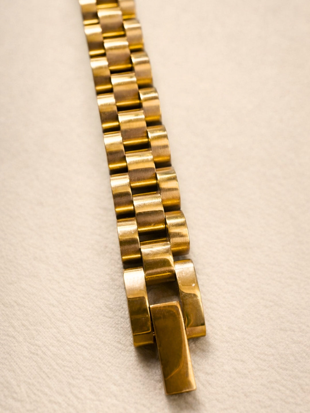 Gold Watch Strap Style Bracelet for Men – 18K Gold Plated