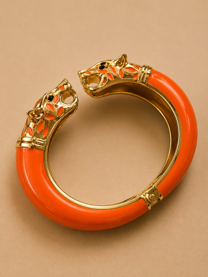 Vittoria Panther Kada Bangle, 18K Gold-Plated - Mandarin
