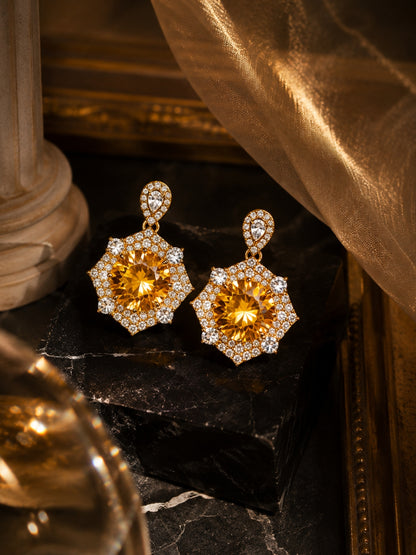 Splendore Golden Halo Necklace & Earring Set, 18K Gold-Plated