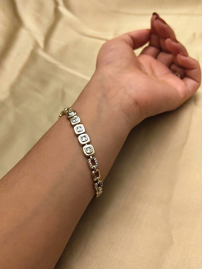 Quad Studded Clasp design Bracelet
