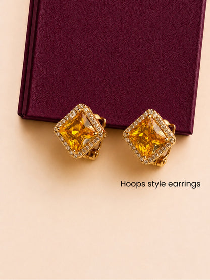 Miele Golden Halo Necklace & Earring Set, 18K Gold-Plated