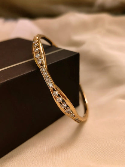 Twisted Sparkle Cuff | Rose Gold Ethnic Bracelet