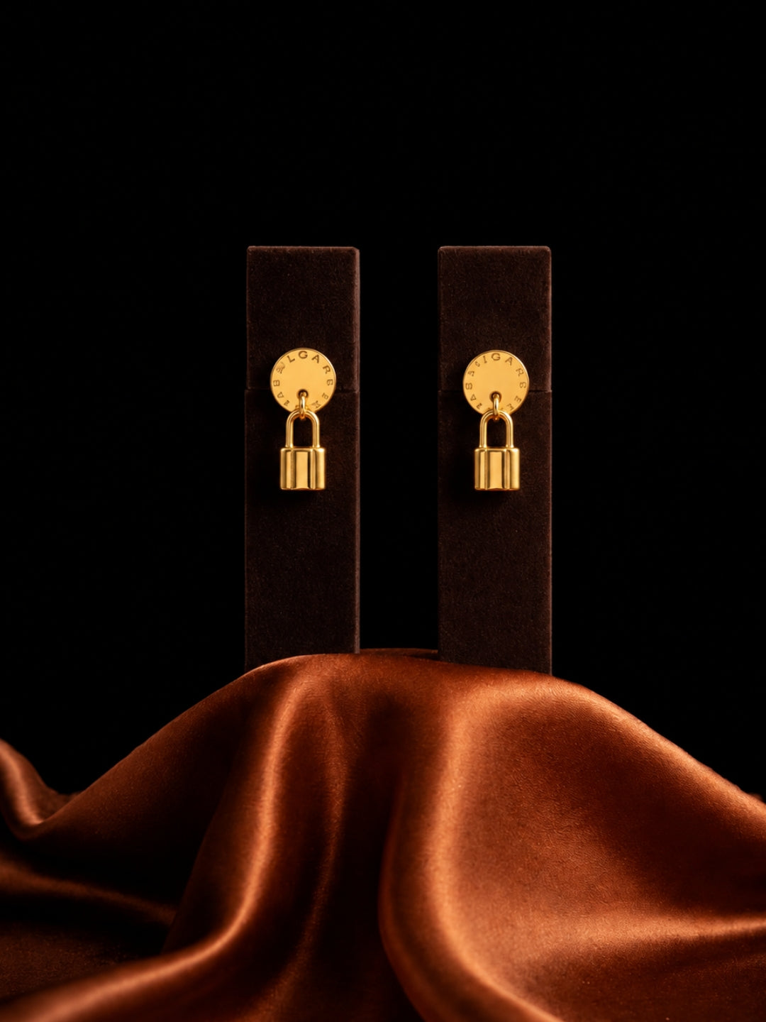 Lock & Coin Drop Earrings