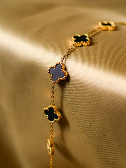 Black Clover Chain Bracelet