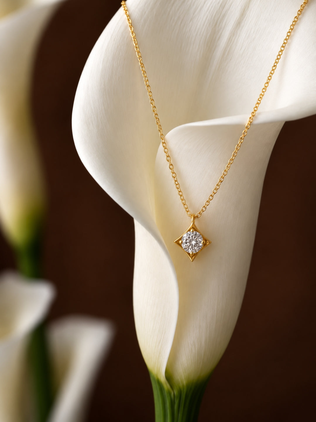 Stellina Crystal Solitaire Pendant Necklace