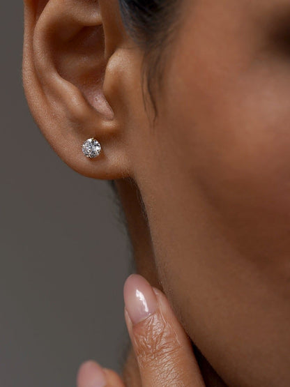 Mini Solitaire Stud Earrings – Anti-Tarnish & Waterproof