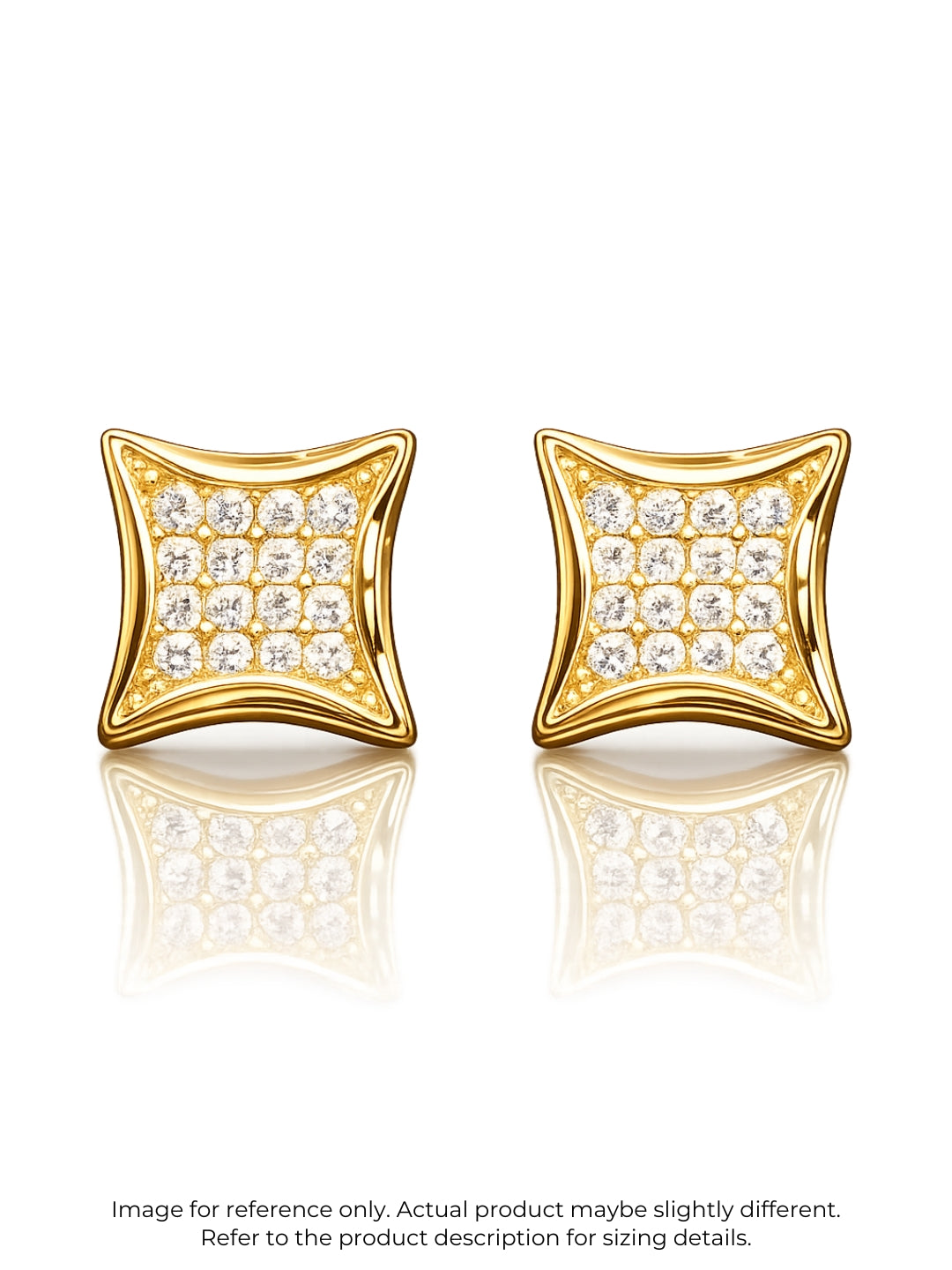 Quad Star CZ Stud Earrings – 18K Gold Plated Anti-Tarnish Studs